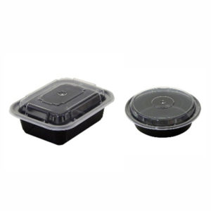 Plastic Containers Black Combo Microwavable
